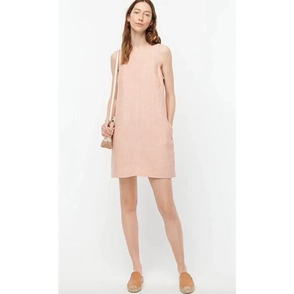 J. Crew Dresses & Skirts - J. Crew Linen Short Sleeve A Line Dress Size XS Coral